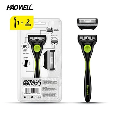 1+2 5 Brijač Blades Man s 1 drškom i 2 patrone